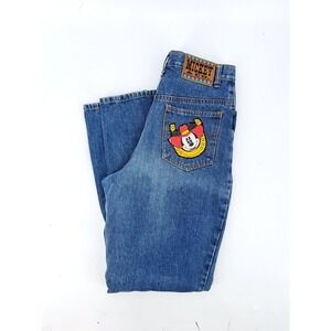 Vntg Mickey & Co Disney Western High Waisted Straight‎ Leg Blue Denim Jeans 9/10